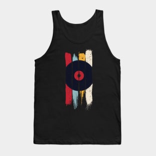 Vinyl Record vintage paint dry brush Tank Top